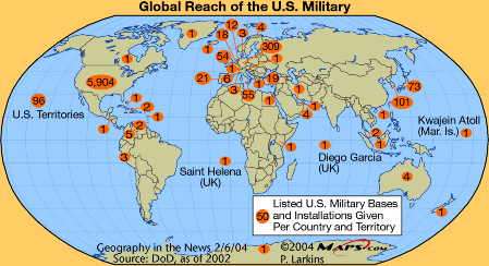 Analyzing Russia, U.S ,Britain, and France Global Major Military bases ...