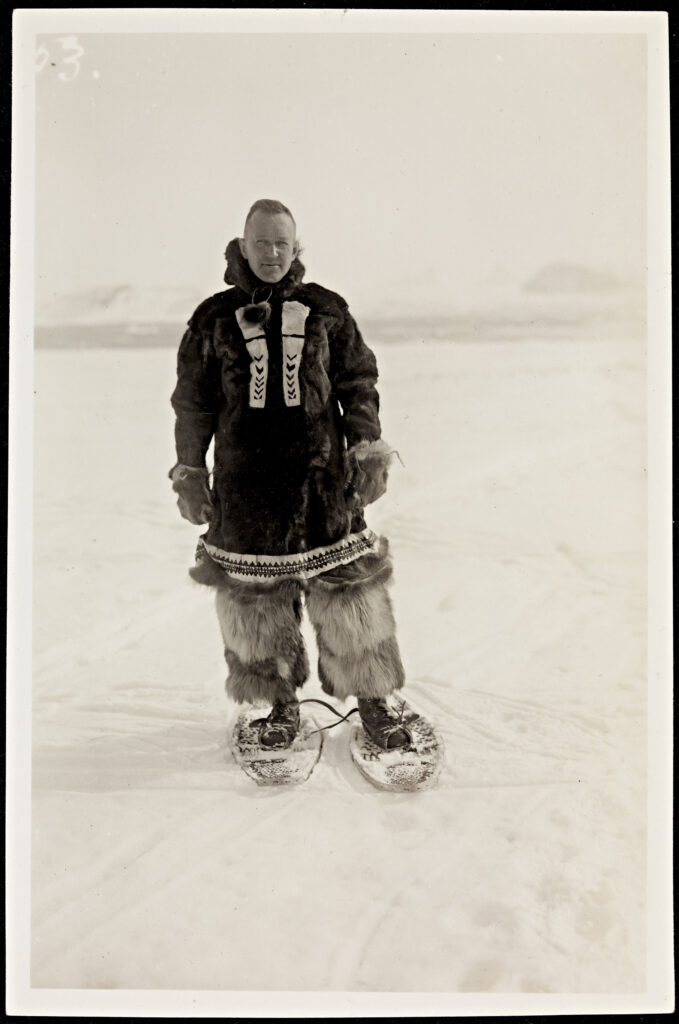 Lincoln Ellsworth in polar garb around Kings Bay (Ny Alesund). Photo copyright: National Library of Norway