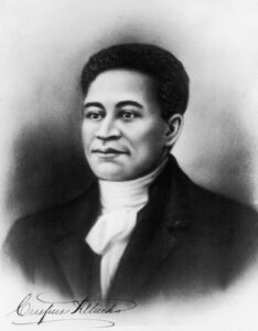 Speculative portrait of Crispus Attucks, artist unknown.